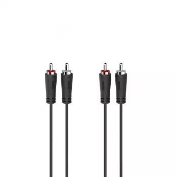 Hama 00205257 audiokaapeli 1,5 m 2 x RCA musta