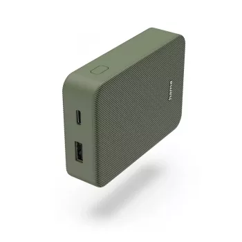 Hama Colour 10 Power Pack, 10 000 mAh, 2 lähtöä: USB-C, USB-A, vihreä
