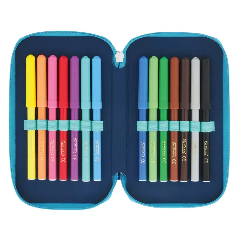 Herlitz TriCase Dip Dye 31 kpl sininen turkoosi polyesteri 190x115x70 mm