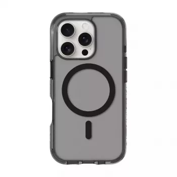 Puhelinkotelo LAUT CRYSTAL MATTER X iPhone 16 Pro, läpinäkyvä/musta, PC+TPU, 6,1 tuuman näytölle