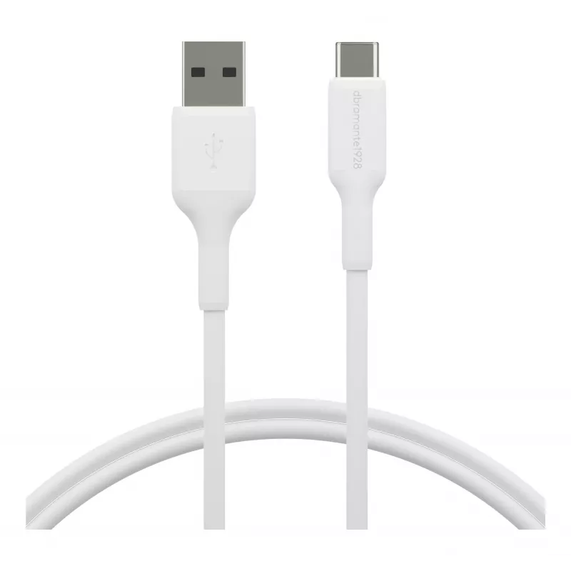 dbramante1928 re-charge – kaapeli 1 m USB-A–USB-C – W, 1 m, USB A, USB C, USB 2.0, 0,48 Gbit/s, valkoinen