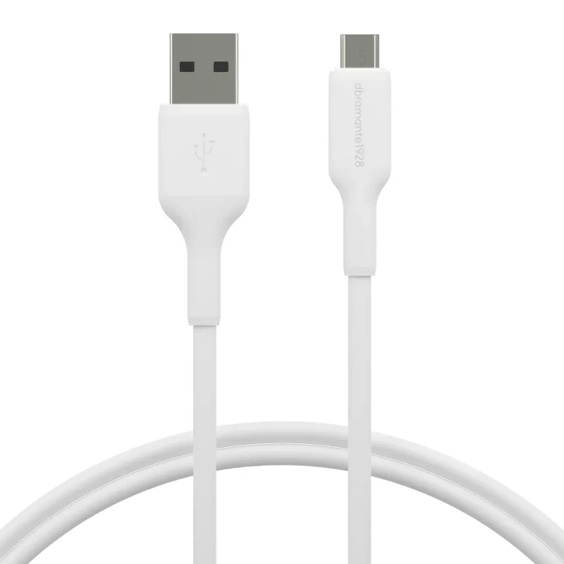 dbramante1928 re-charge – kaapeli 1 m USB-A – Micro-USB – W, 1 m, USB A, Micro-USB A, USB 2.0, 0,48 Gbit/s, valkoinen