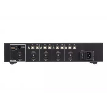 KVM-kytkin ATEN 4-porttinen USB HDMI Dual Display Secure CAC (4 tietokonetta, 4K UHD 3840×2160)