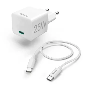 Hama 00201624 matkalaturi matkapuhelin, älypuhelin, tablet valkoinen AC pikalataus sisäkäyttöön