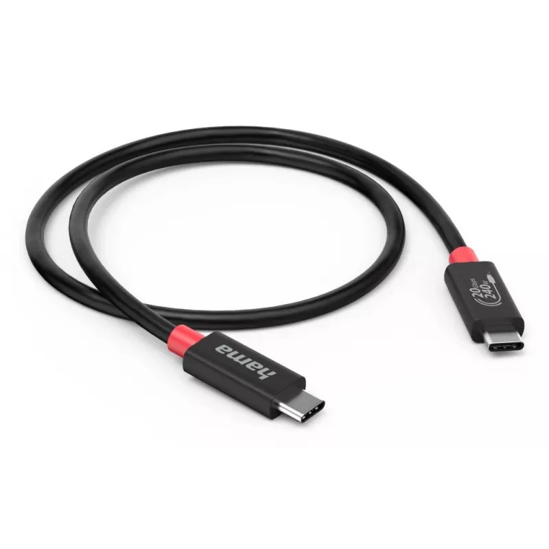 Hama USB-C-kaapeli USB4 Gen2 20 Gbit/s, E-Marker, 5 A, 240 W, 2 m