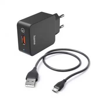 Hama 00201621 matkalaturi älypuhelin, tabletti musta AC-pikalataus sisäkäyttöön