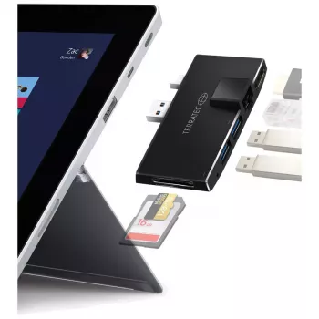 USB-keskitin Terratec CONNECT Pro2 johdollinen USB 3.2 Gen 1 musta