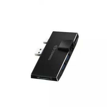 USB-keskitin Terratec CONNECT Pro2 johdollinen USB 3.2 Gen 1 musta