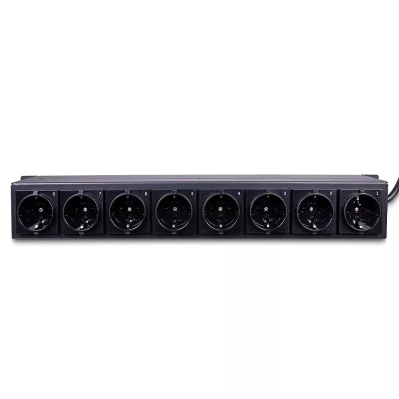 Lindy 73025 virranjakoyksikkö (PDU) 8 AC-lähtöä 1.5U musta