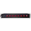 Lindy 73025 virranjakoyksikkö (PDU) 8 AC-lähtöä 1.5U musta