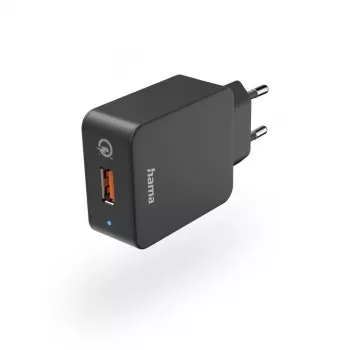 Hama Qualcomm® Quick Charge™ 3.0 älypuhelin musta AC-pikalataus sisäkäyttöön