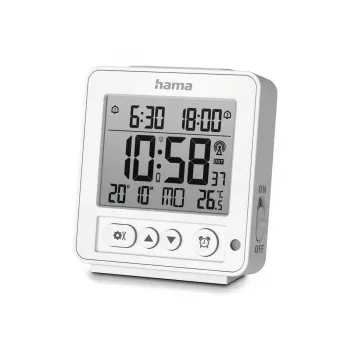 Hama 00185894 herätyskello digitaalinen herätyskello valkoinen
