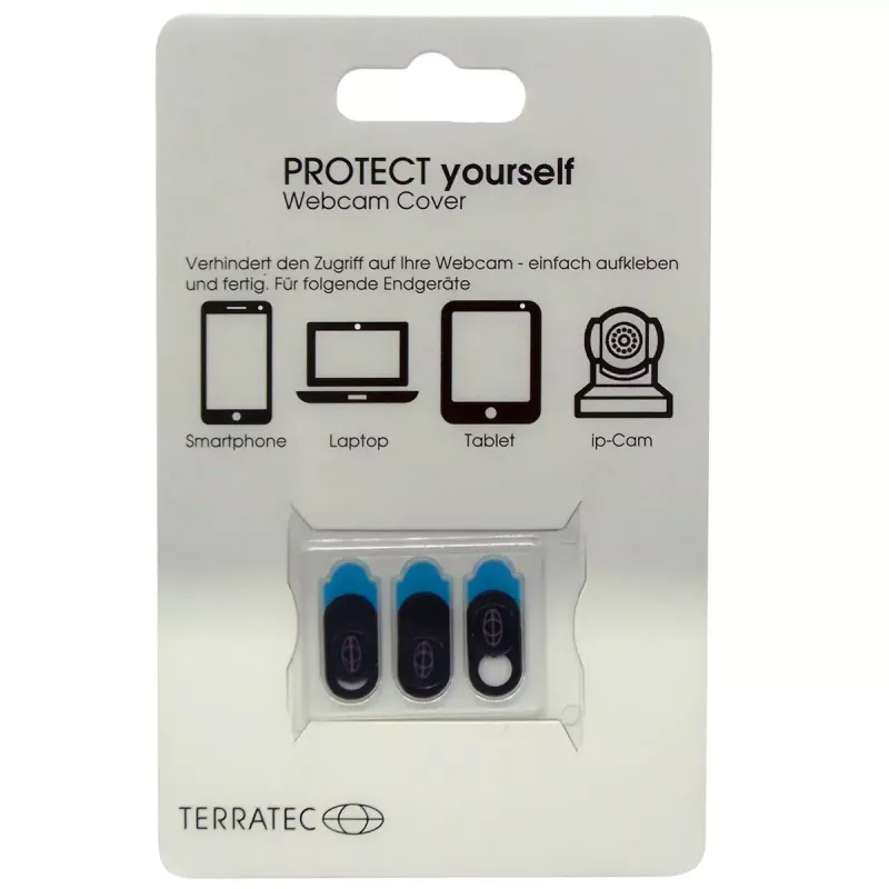 TerraTec PROTECT yourself web-kameran suojus, musta, 3 kpl:n pakkaus