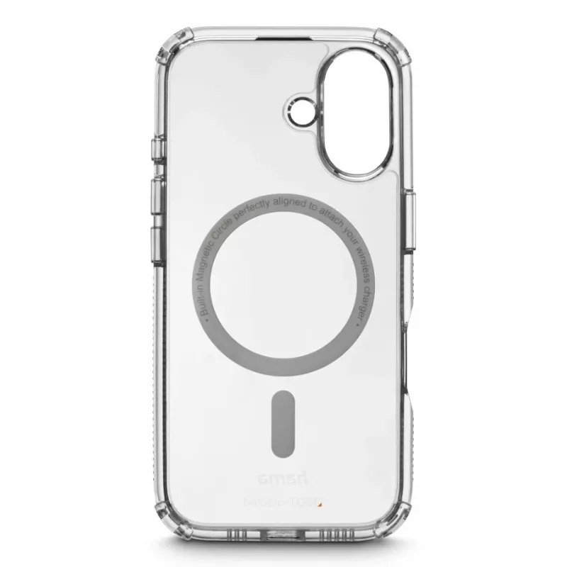 Hama 00123753 MagCase Extreme Protect puhelimen suojakuori Apple iPhone 16, läpinäkyvä