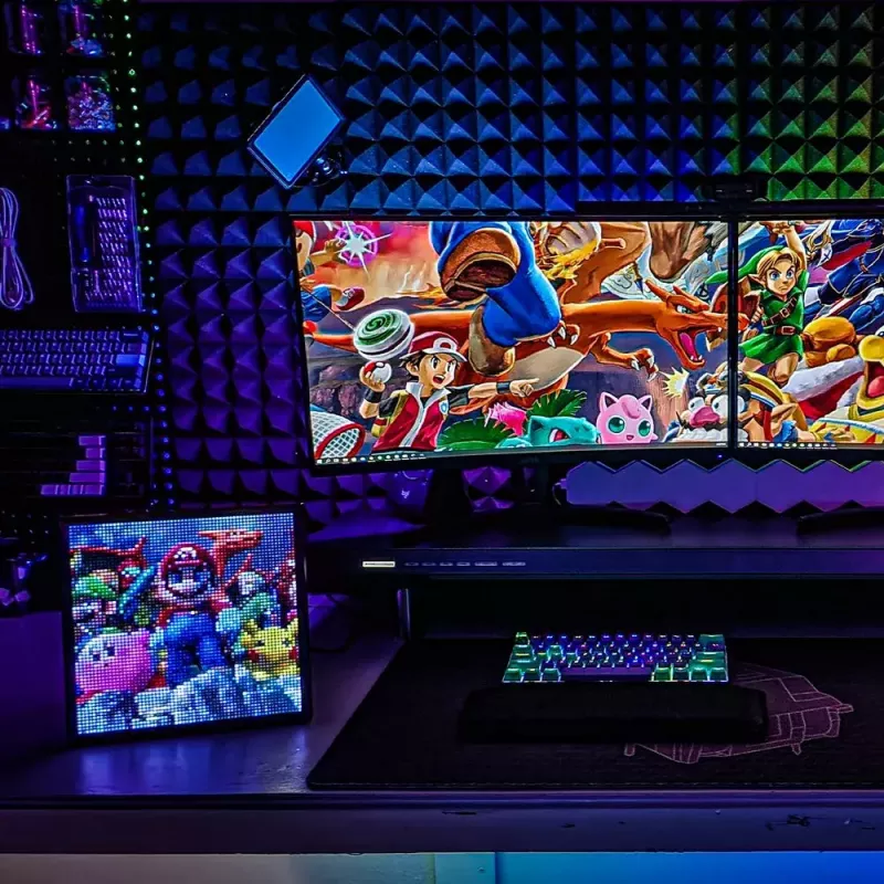 Digitaalinen valokuvakehys Divoom Pixoo64 musta Wi-Fi 64x64 RGB LED