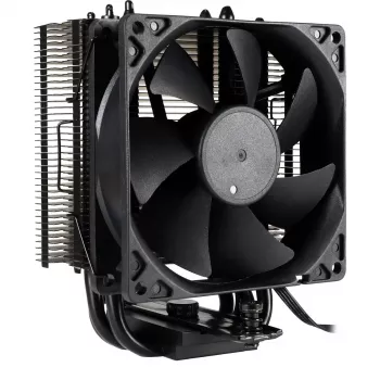 Ilmajäähdytin INTER-TECH 4P90 Pro Bulk, 92 mm:n tuuletin, hydraulilaakeri, 12 V, tukee AM5/AM4/AMD ja useita Intel-kantoja, musta