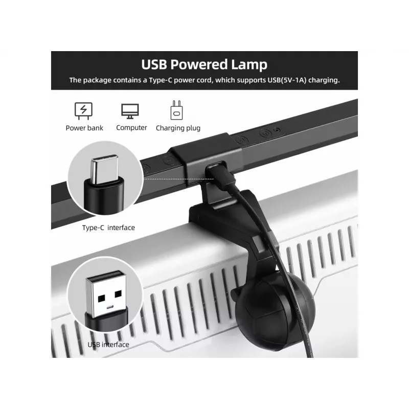 Equip näytön USB LED-valo kosketusohjauksella