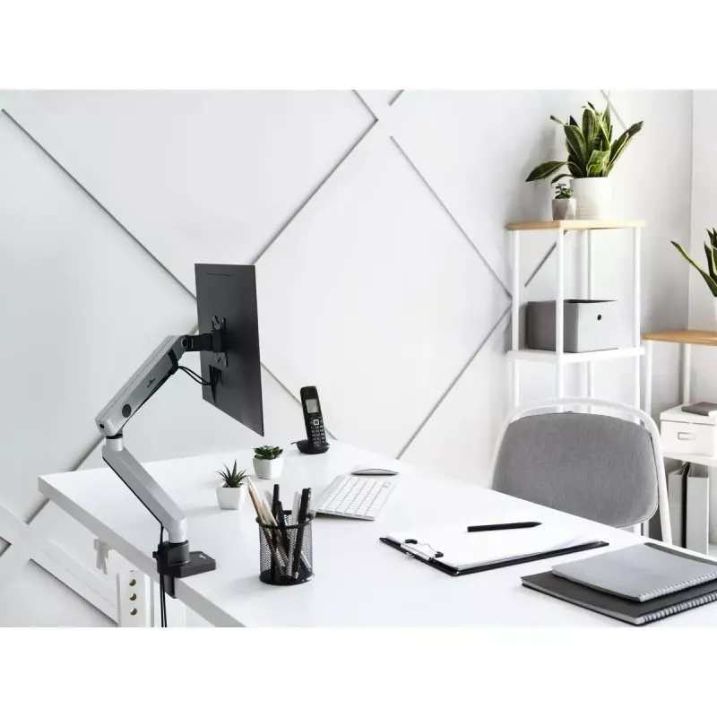 Durable SELECT PLUS näytönteline 509623 varrella 1 näytölle, pöytäkiinnitys, hopea