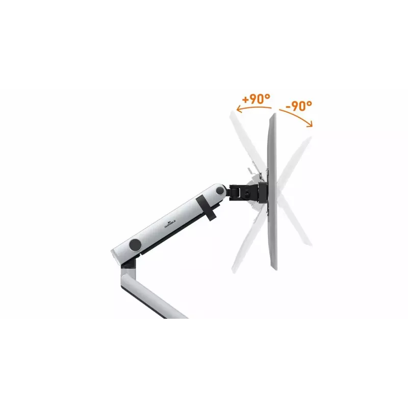 Durable SELECT PLUS näytönteline 509623 varrella 1 näytölle, pöytäkiinnitys, hopea