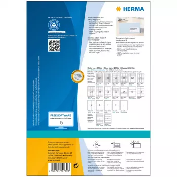 Itseliimautuvat tulostintarrat HERMA 10730 valkoinen 9,91x3,38 cm 1280 tarraa