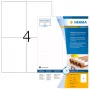 HERMA 10773 säänkestävät etiketit, 105 x 148 mm, A4, itseliimautuvat, valkoiset