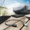 Hama latauskaapeli, USB-A - Lightning, 0,2 m, nylon, musta