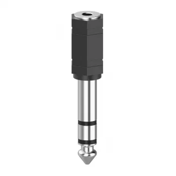 Kaapeliadapteri Hama 00205194 3,5 mm - 6,3 mm musta hopea