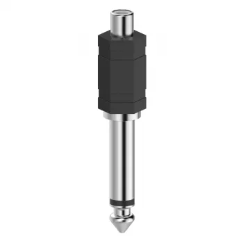 Hama 00205188 kaapeliadapteri RCA 6.3 musta, hopea