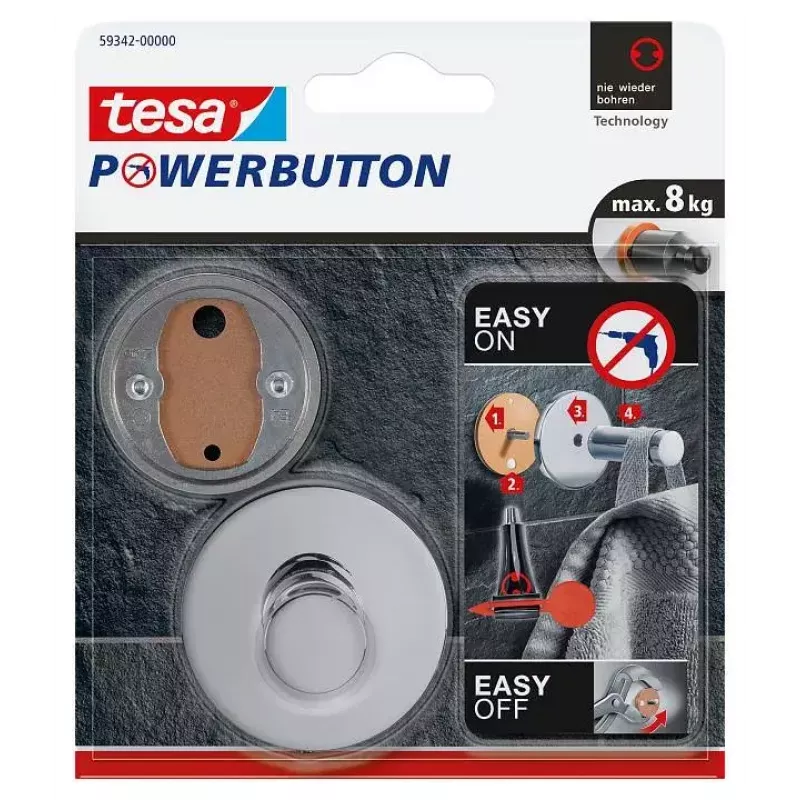 Pyypyyhekoukku TESA 59342 Indoor kromi 3 kpl