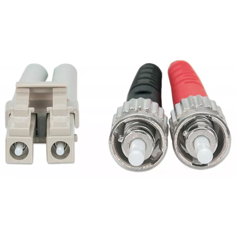 Intellinet kuitu-kaapeli, OM3, ST/LC, 1 m, aqua, duplex, multimode, 50/125 µm, LSZH, kuitu, elinikäinen takuu