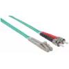 Intellinet kuitu-kaapeli, OM3, ST/LC, 2 m, aqua, duplex, multimode, 50/125 µm, LSZH, kuitu, elinikäinen takuu
