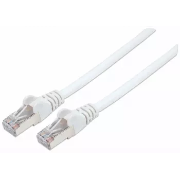 Intellinet verkkokaapeli, Cat7-kaapeli/Cat6A-liitin, 10 m, valkoinen, kupari, S/FTP, LSOH/LSZH, PVC, RJ45, kullatut kontaktit, ilman lukituskieltä, taittumissuojaholkki, elinikäinen takuu