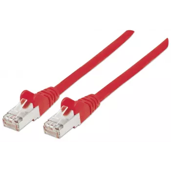 Intellinet verkkokaapeli, Cat6A, 5 m, punainen, kupari, S/FTP, LSOH/LSZH, PVC, RJ45, kullatut kontaktit, taittumissuoja, vedonpoisto, elinikäinen takuu
