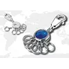 Avainrengas TROIKA AROUND THE WORLD sininen hopea metalli 25x90x9mm
