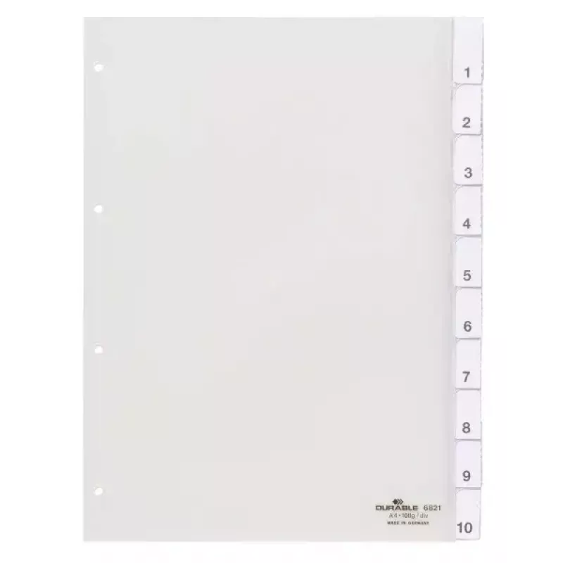 Numeerinen välilehtirekisteri Durable 6821-19