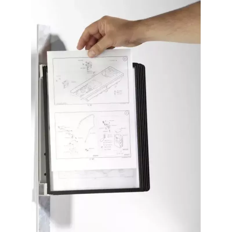 Asiakirjanäyttökaruselli pysty A4 Durable Vario magnet wall 5