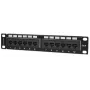 Intellinet patch-paneeli, Cat6, 10 tuuman, UTP, 1U, 12-porttinen, musta