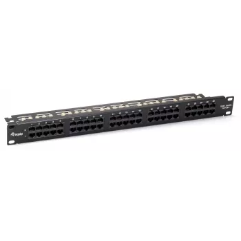 Equip 50-porttinen Cat.3 RJ45 ISDN-patch-paneeli, musta