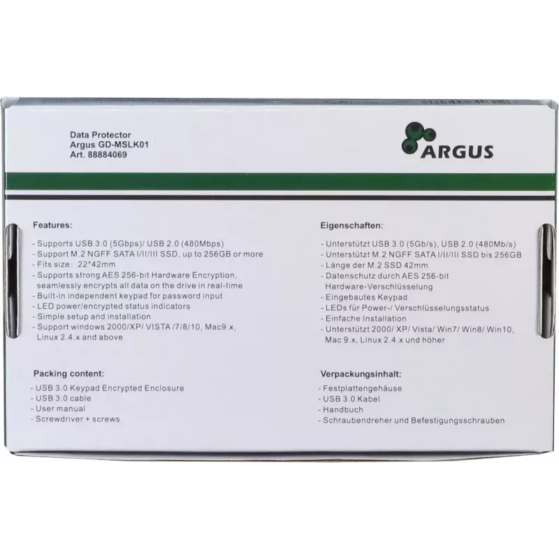 SSD-kotelo Inter-Tech GD-MSLK01