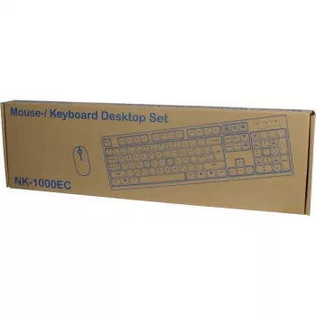 Näppäimistö Inter-Tech NK-1000EC hiiri sisältyy toimisto USB QWERTY musta