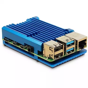 Kotelo Inter-Tech 88887360 Raspberry Pi:lle 86x56x23 mm sininen