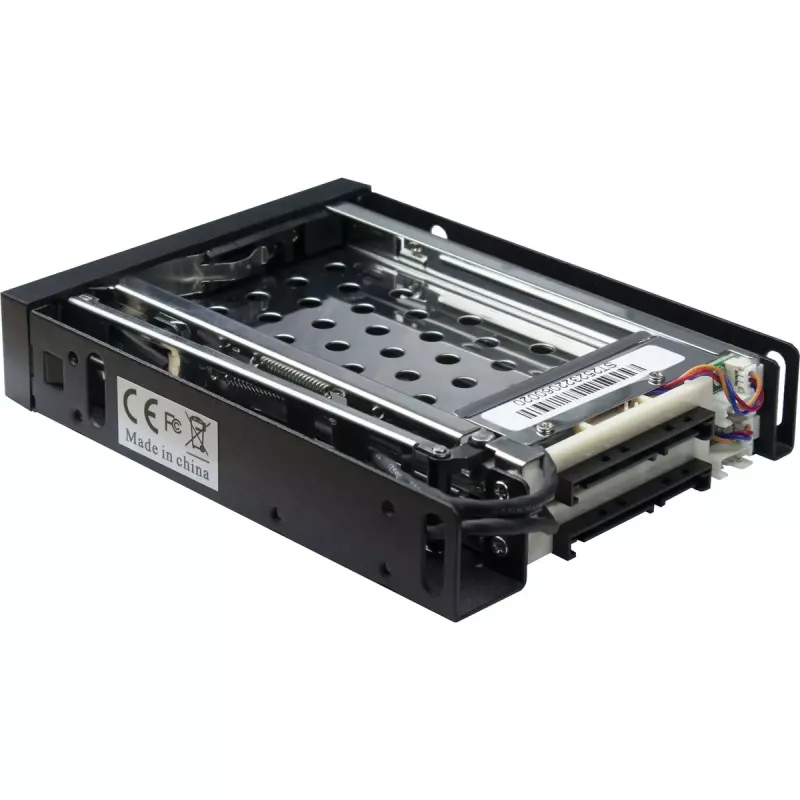 Inter-Tech ST-2523 musta tallennuskotelo metalli muovi 9,7 mm