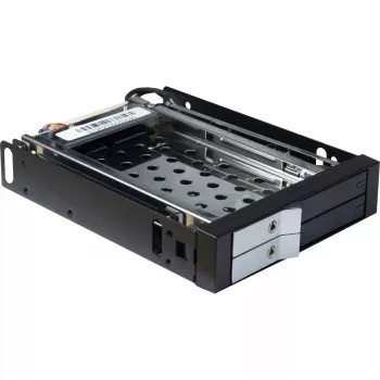 Inter-Tech ST-2523 musta tallennuskotelo metalli muovi 9,7 mm