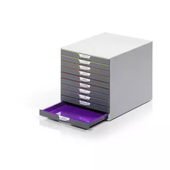 Durable VARICOLOR 10 761027 laatikosto, 10 laatikkoa, DIN C4, monivärinen