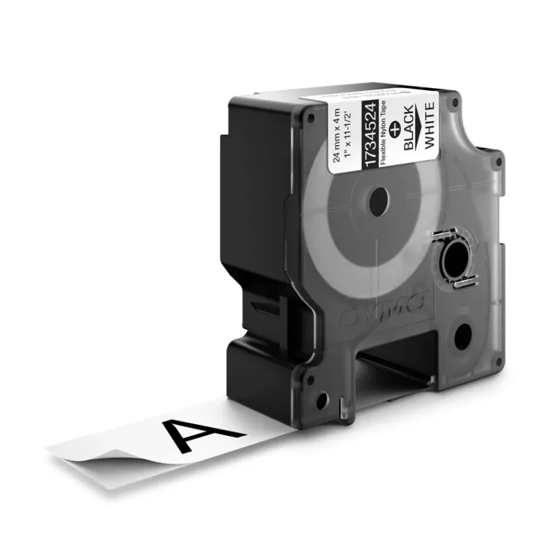 DYMO IND joustava nylon, musta valkoisella, monivärinen, nylon, -10 - 80 °C, UL 969, DYMO