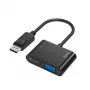 Hama 00200334 videosovitin DisplayPort - HDMI + VGA (D-Sub) musta