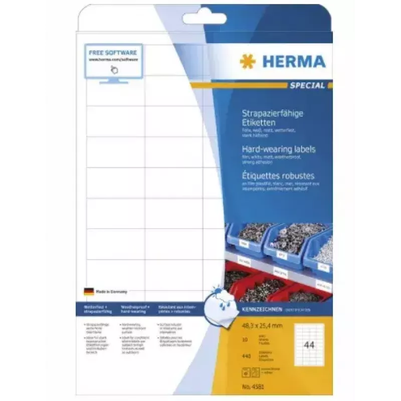 Itseliimautuva tulostustarra HERMA 4581