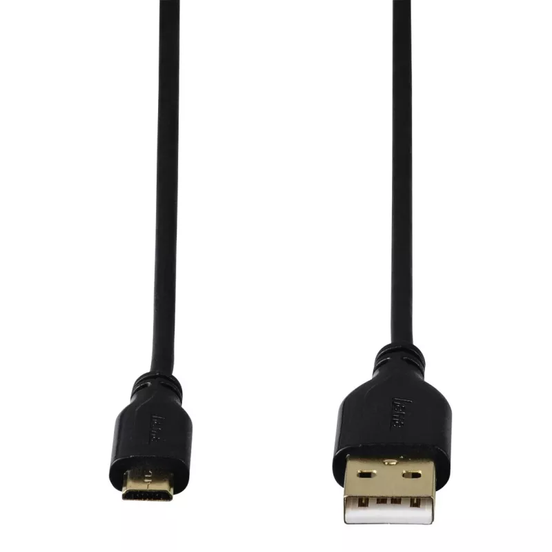 Hama 0,75m, USB2.0-A/USB2.0 Micro-B USB-kaapeli USB A Micro-USB B musta