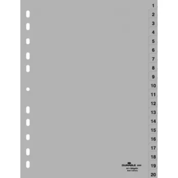 Numeerinen välilehtirekisteri Durable 6522-10
