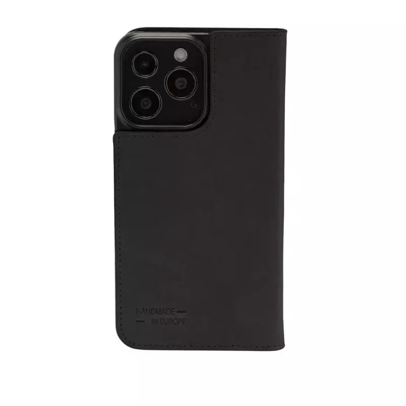 Folio-kotelo JT BERLIN BookCase Tegel musta iPhone 15 15,5 cm
